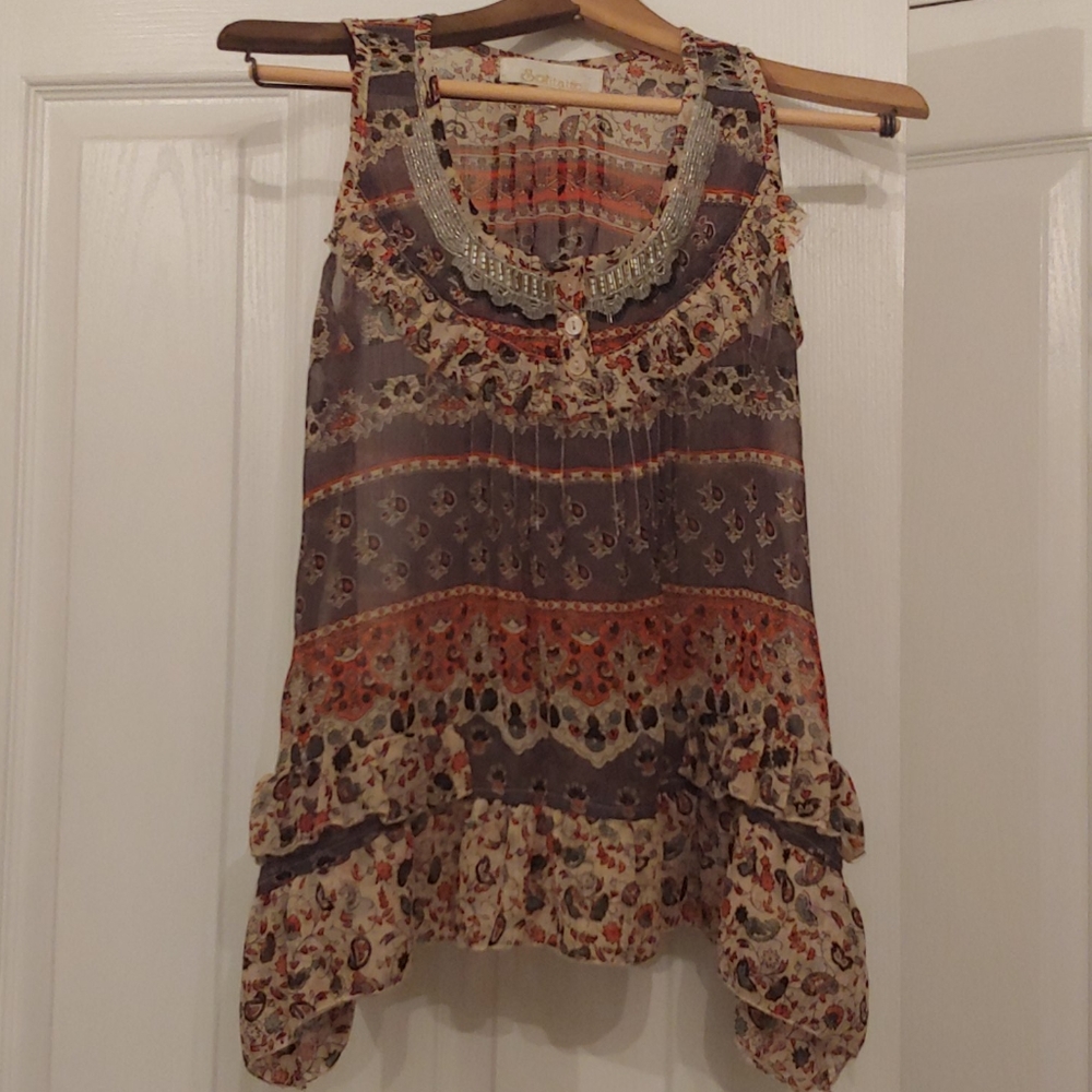 Sheer boutique tank top